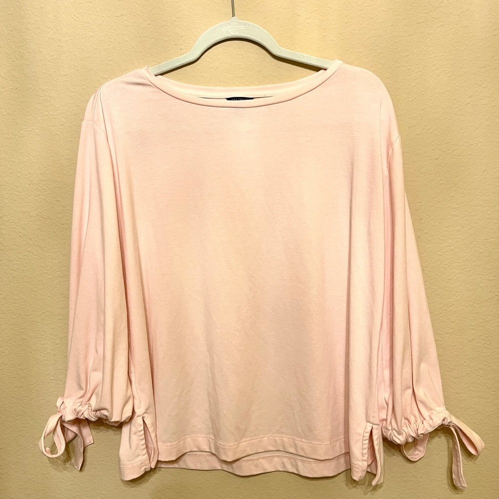 Ann Taylor, M, polyester rayon, blush, like new